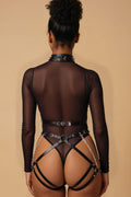 Leather Upper Body Restraint Harness Pleasures,Costumes SY _of_bliiss.love_sexy_lingerie_sexy_costume_trendy_and_latest_designs_seductive_lingerie_November_2024