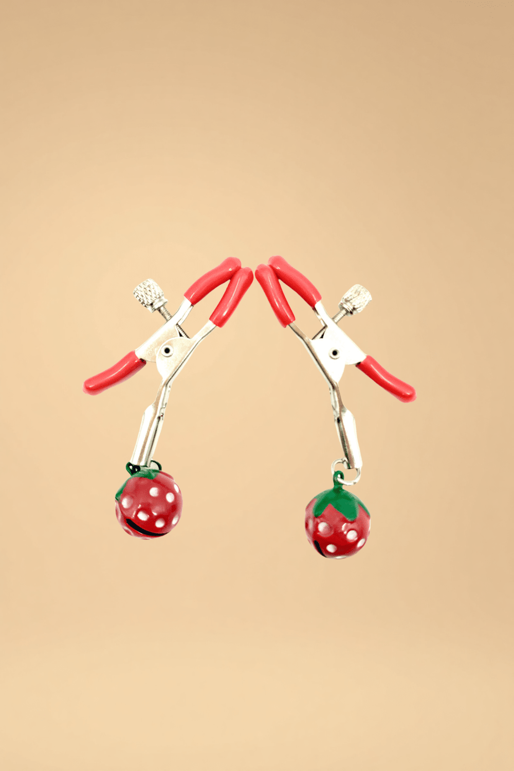 Cute Strawberry Bell Nipple Clamps Pleasures SY _of_bliiss.love_sexy_lingerie_sexy_costume_trendy_and_latest_designs_seductive_lingerie_November_2024