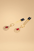Golden Nipple Clamps Pleasures JC Gold One size fits most _of_bliiss.love_sexy_lingerie_sexy_costume_trendy_and_latest_designs_seductive_lingerie_November_2024
