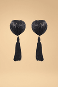 Heart Tassel Nipple Pasties Pleasures YMS Black One size fits most _of_bliiss.love_sexy_lingerie_sexy_costume_trendy_and_latest_designs_seductive_lingerie_November_2024