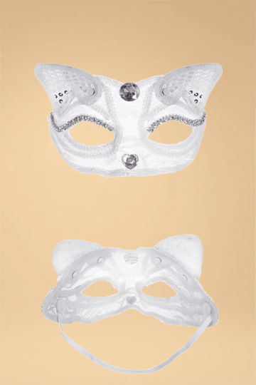 Lace Cat Eye Mask Pleasures SZ White One size fits most _of_bliiss.love_sexy_lingerie_sexy_costume_trendy_and_latest_designs_seductive_lingerie_November_2024