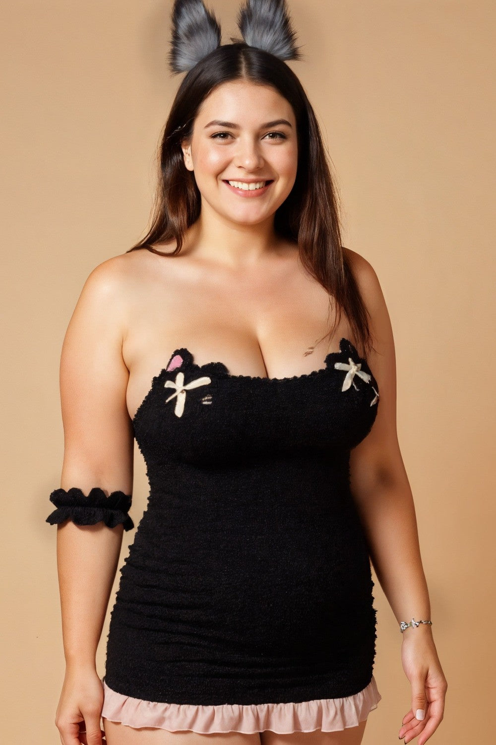 Adorable Velvet Autumn-Winter Cat Costume SXJBLIISS.LOVE cat, Plus Size Costume, Slip