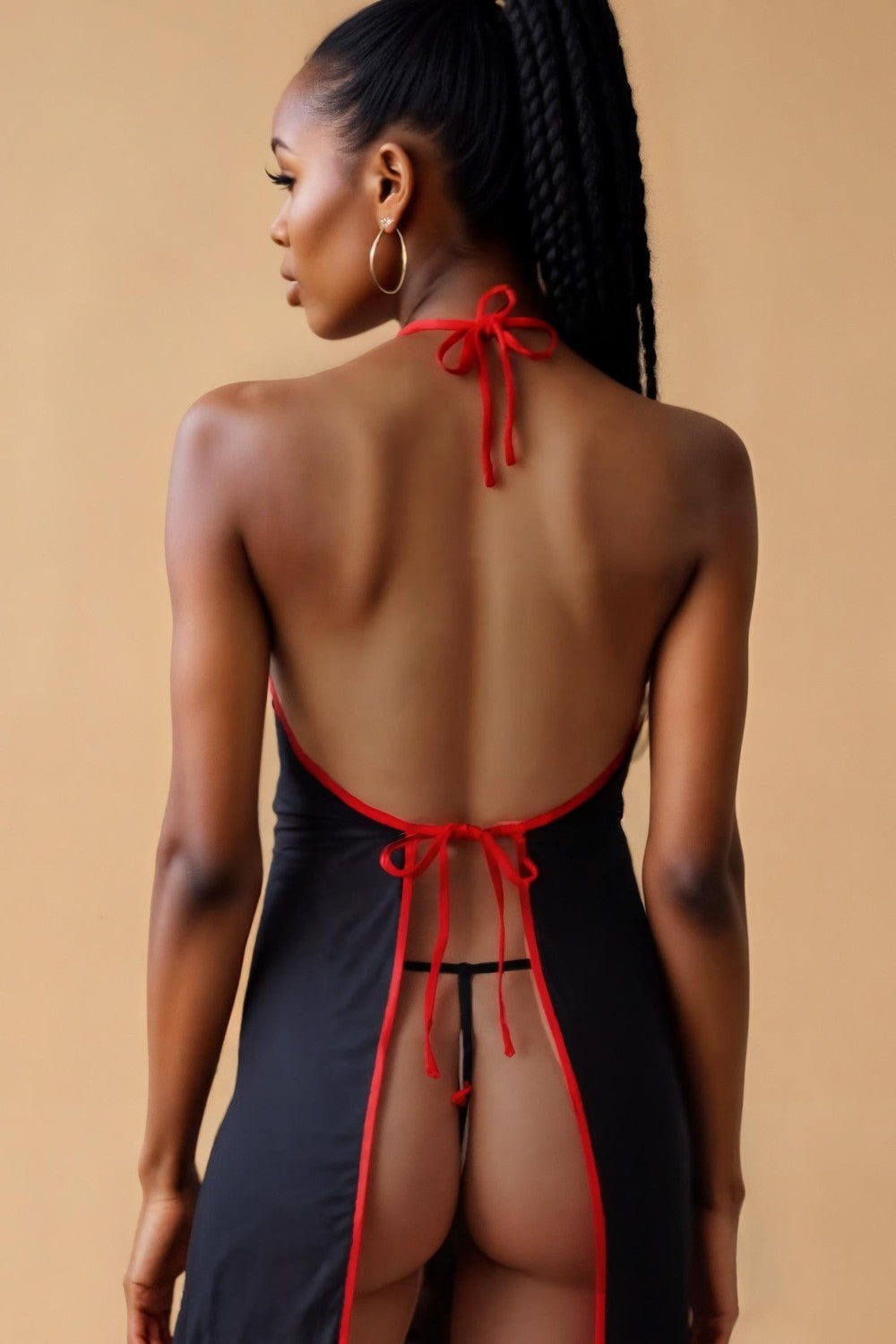Backless Strappy Slit Nurse Costume YTNBLIISS.LOVE nurse, Plus Size Costume