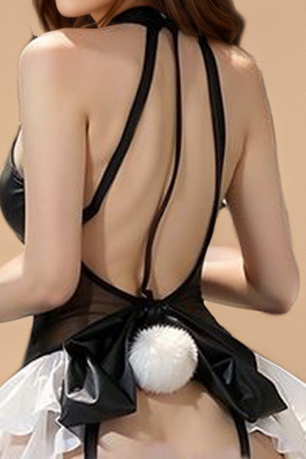 Plus Size Backless Strappy Leather Bunny Costume costume, Bodysuit SXJ _of_bliiss.love_sexy_lingerie_sexy_costume_trendy_and_latest_designs_seductive_lingerie_November_2024
