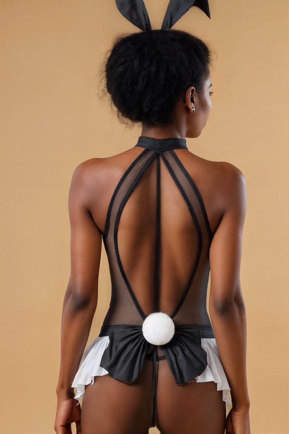 Plus Size Backless Strappy Leather Bunny Costume costume, Bodysuit SXJ _of_bliiss.love_sexy_lingerie_sexy_costume_trendy_and_latest_designs_seductive_lingerie_November_2024