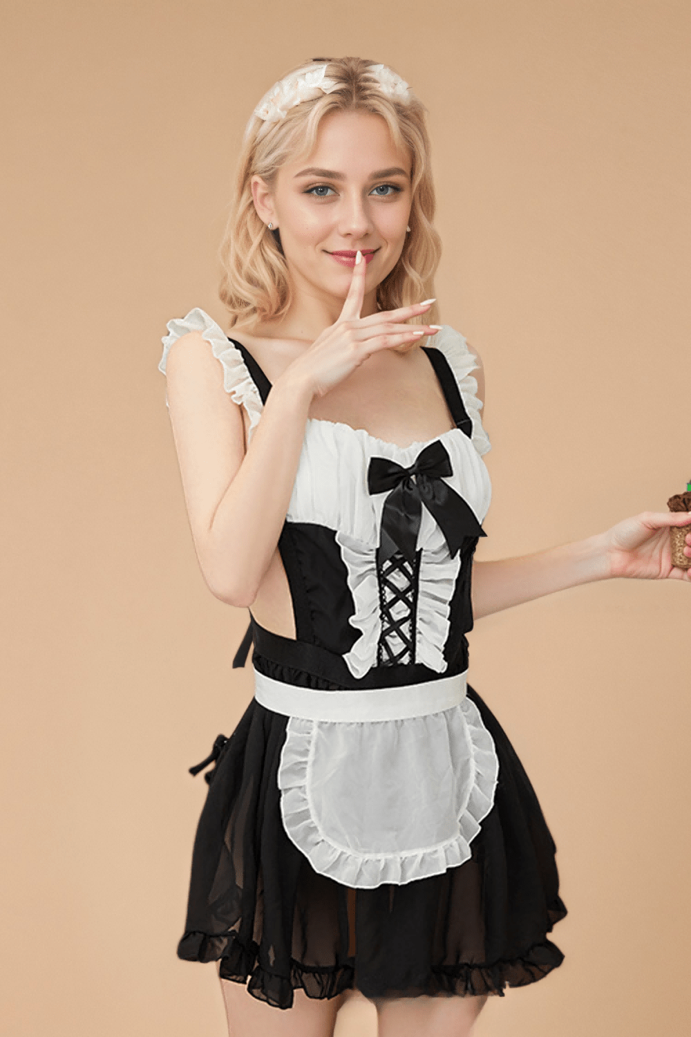 Plus Size Bow Maid Costume YTNBLIISS.LOVE Maid, Plus Size Costume