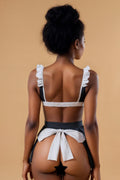 Plus Size Deep V-Neck Maid Costume SXJBLIISS.LOVE Core, Core costume, Maid, Plus Size Costume