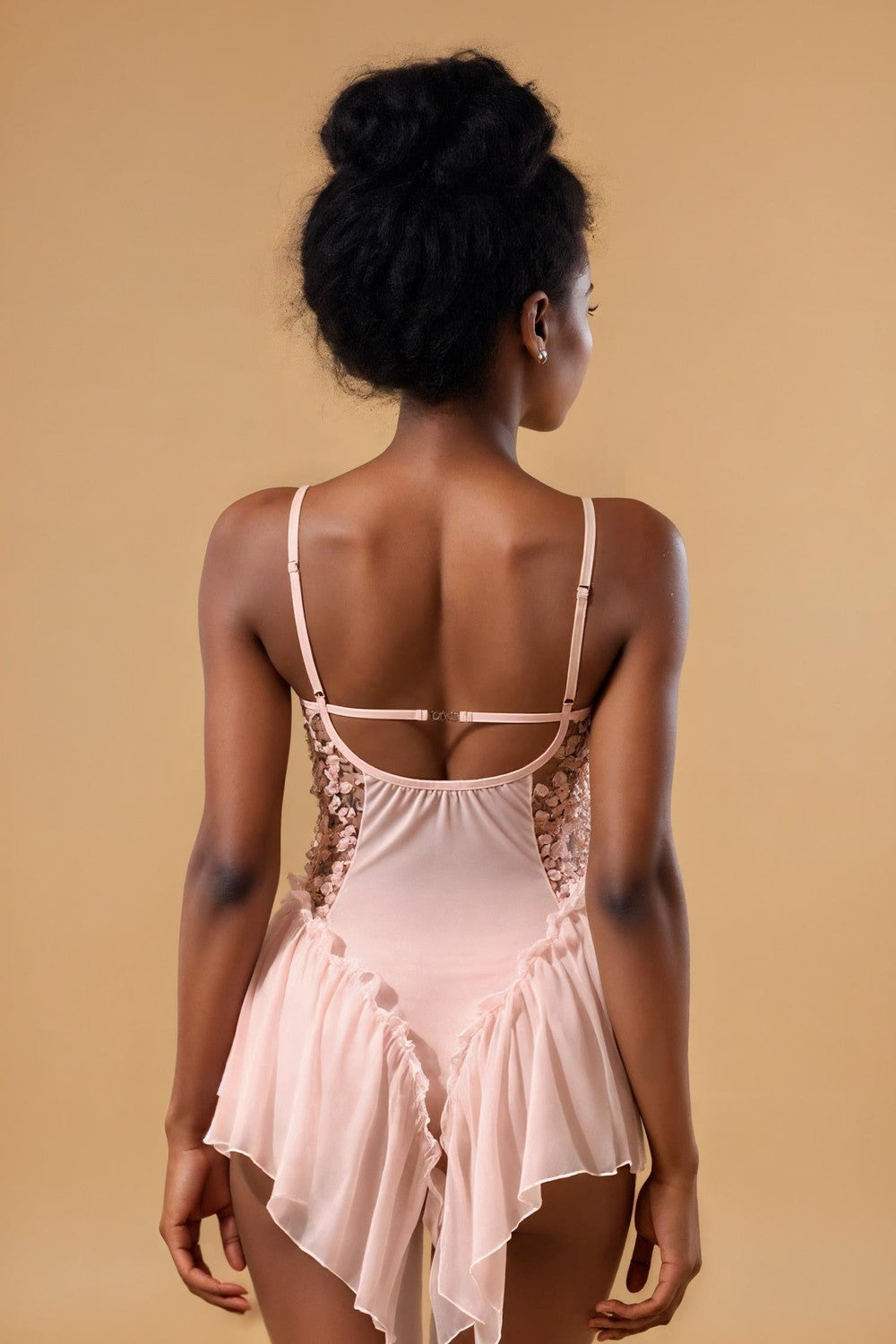 Apricot Lace Floral Slip SXJBLIISS.LOVE Babydoll, Slip