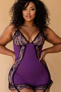 Dual Color Lace Trim Slip FNEBLIISS.LOVE Slip, Ultra Sexy Lingerie