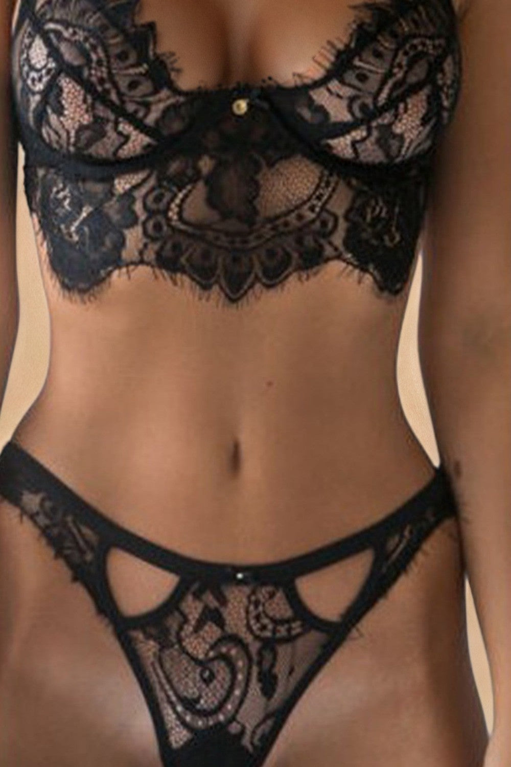 Eyelash Lace Fitted Bra Set FNEBLIISS.LOVE bra set