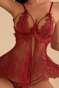 Floral Sheer Lace Camisole Set lingerie SXJ _of_bliiss.love_sexy_lingerie_sexy_costume_trendy_and_latest_designs_seductive_lingerie_November_2024