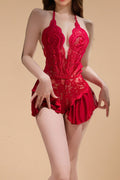 Plus Size Halter Lace Bodysuit lingerie SXJ _of_bliiss.love_sexy_lingerie_sexy_costume_trendy_and_latest_designs_seductive_lingerie_November_2024