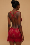 Lace Crotchless Slip SXJBLIISS.LOVE Date Night, Plus Size Nightwear, Slip