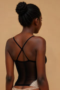 Lace Mesh Splicing Camisole Set SXJBLIISS.LOVE Camisole Set, Plus Size Nightwear