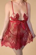 Plus Size Lace Transparent Bow Slip Set lingerie YTN _of_bliiss.love_sexy_lingerie_sexy_costume_trendy_and_latest_designs_seductive_lingerie_November_2024