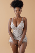 Padded Sweet Floral Slip SXJBLIISS.LOVE Plus Size Nightwear, slip