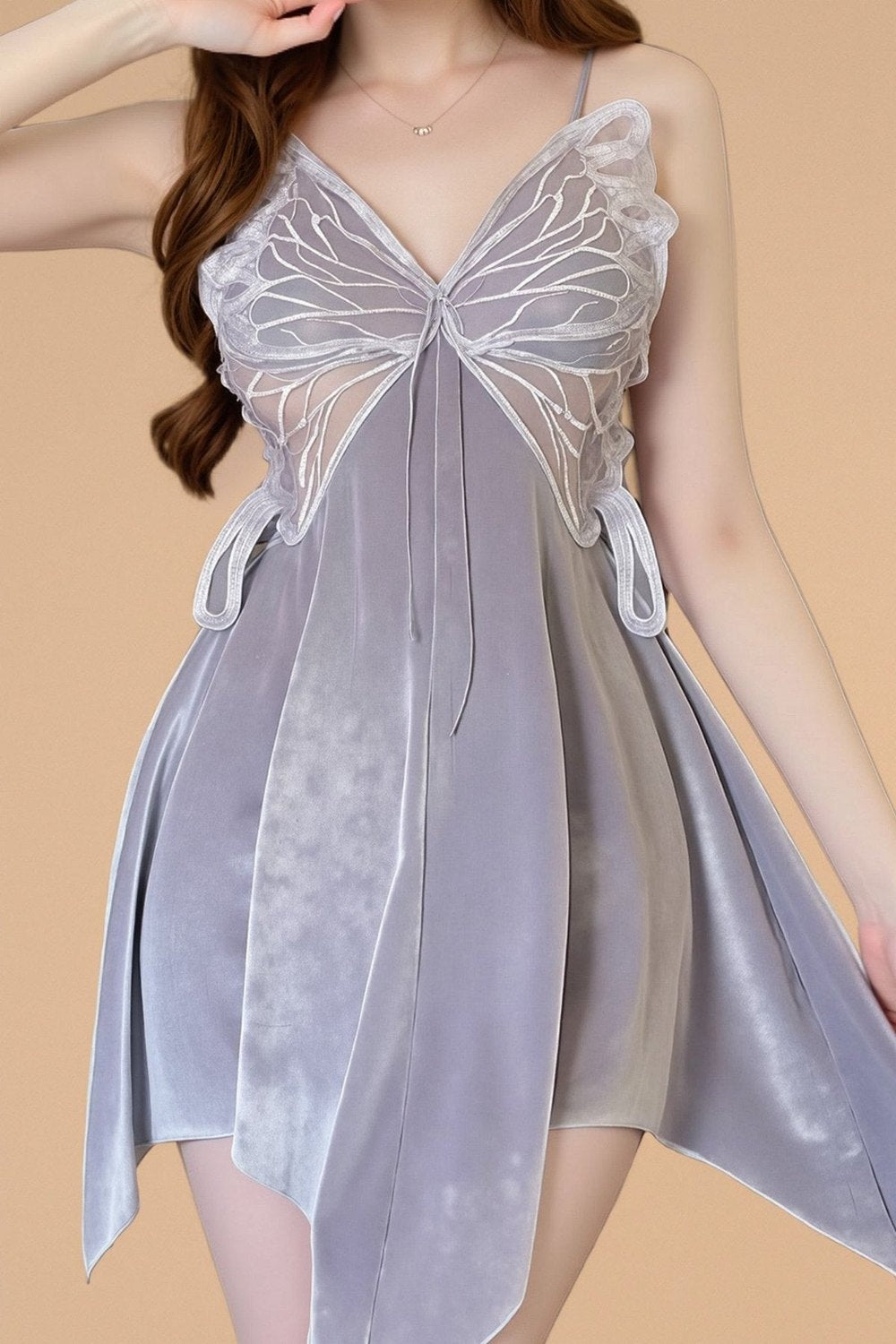 Padded Velvet Butterfly Slip with Robe lingerie SXJ _of_bliiss.love_sexy_lingerie_sexy_costume_trendy_and_latest_designs_seductive_lingerie_November_2024