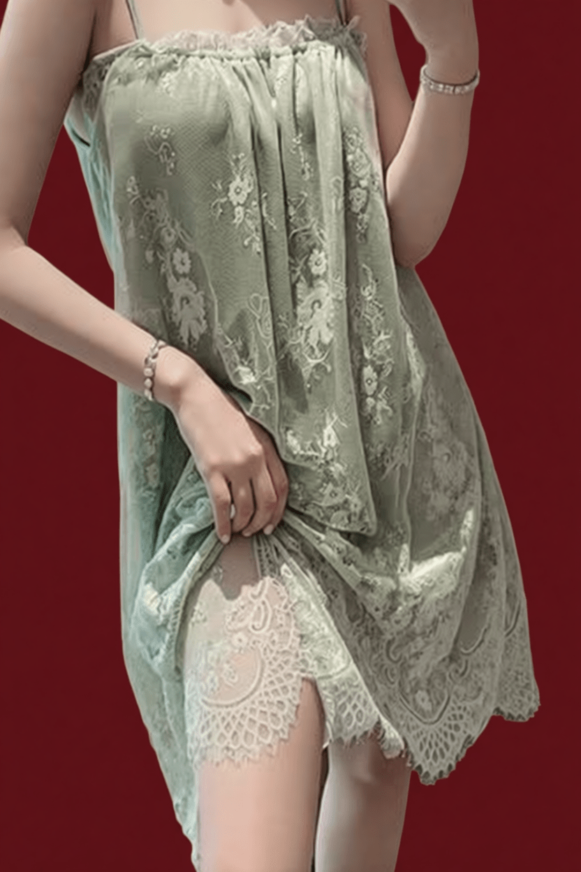 Plus Size Elegant French Lace Slip