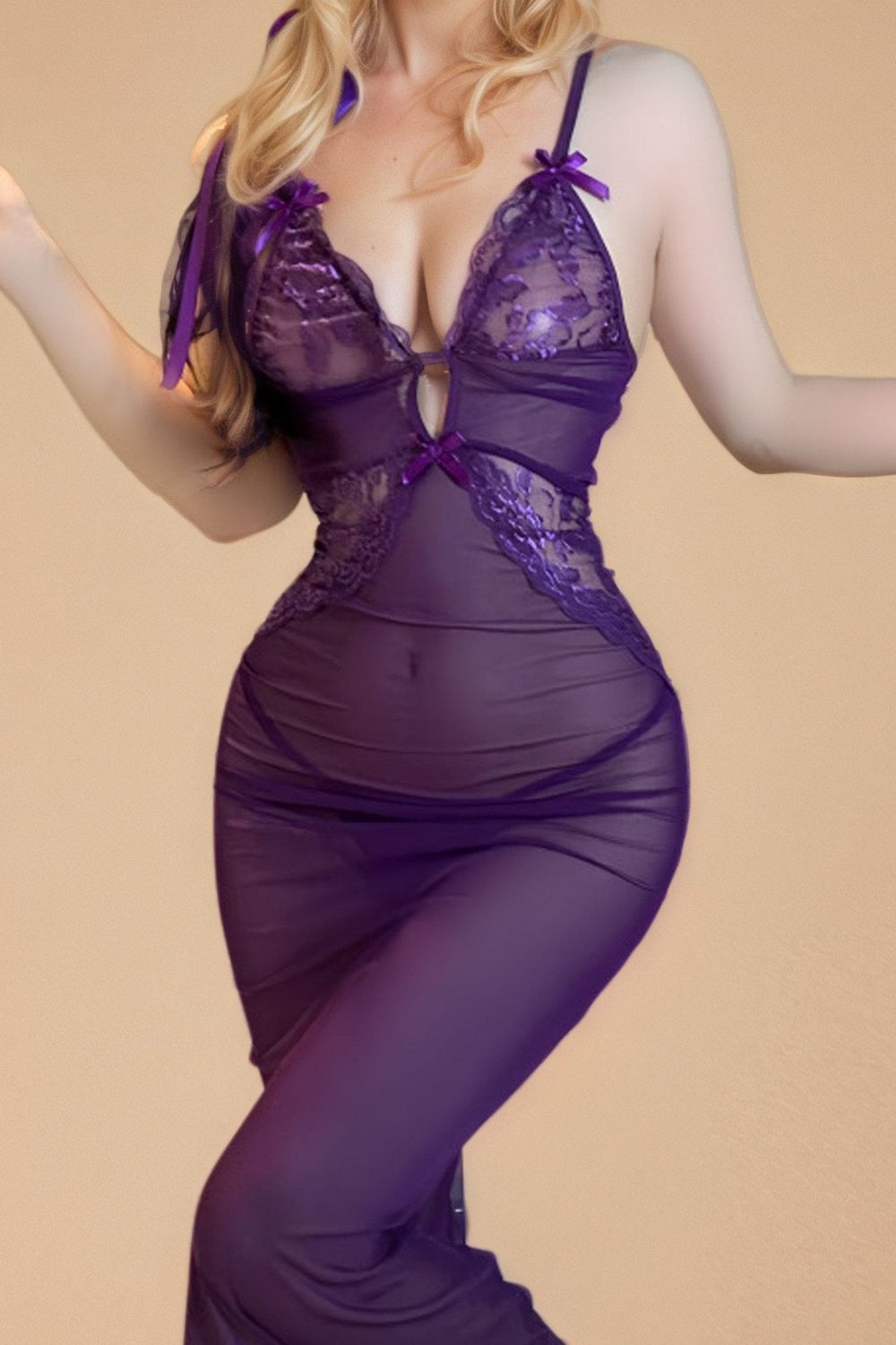 Plus Size Fitted Midnight Gown lingerie SXJ _of_bliiss.love_sexy_lingerie_sexy_costume_trendy_and_latest_designs_seductive_lingerie_November_2024