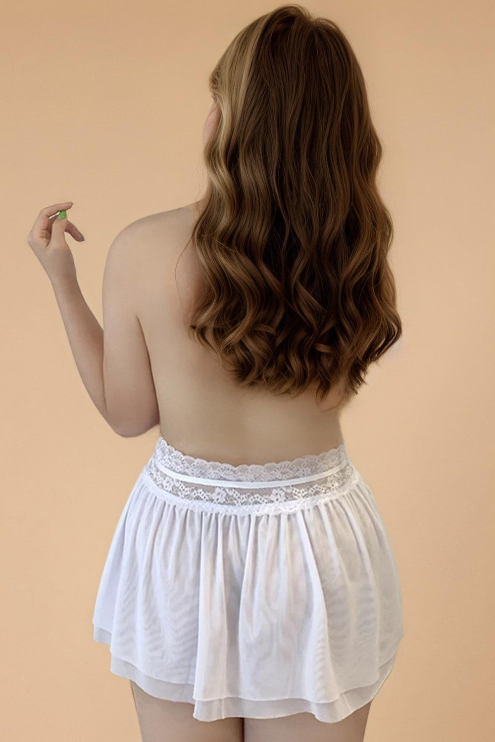Plus Size Hot Backless Slip Set YTNBLIISS.LOVE Casual Plus Size Nightwear, Slip
