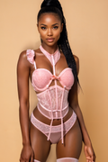 Plus Size Lace Bustier Set SXJBLIISS.LOVE Bustier, DISPLAY PS, Plus Size Lingerie