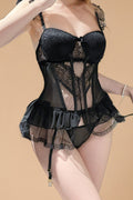 Plus Size Lace Padded Bustier Set lingerie YTN _of_bliiss.love_sexy_lingerie_sexy_costume_trendy_and_latest_designs_seductive_lingerie_November_2024