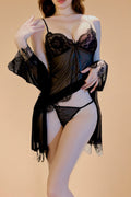 Plus Size Lace Robe Set lingerie SXJ _of_bliiss.love_sexy_lingerie_sexy_costume_trendy_and_latest_designs_seductive_lingerie_November_2024