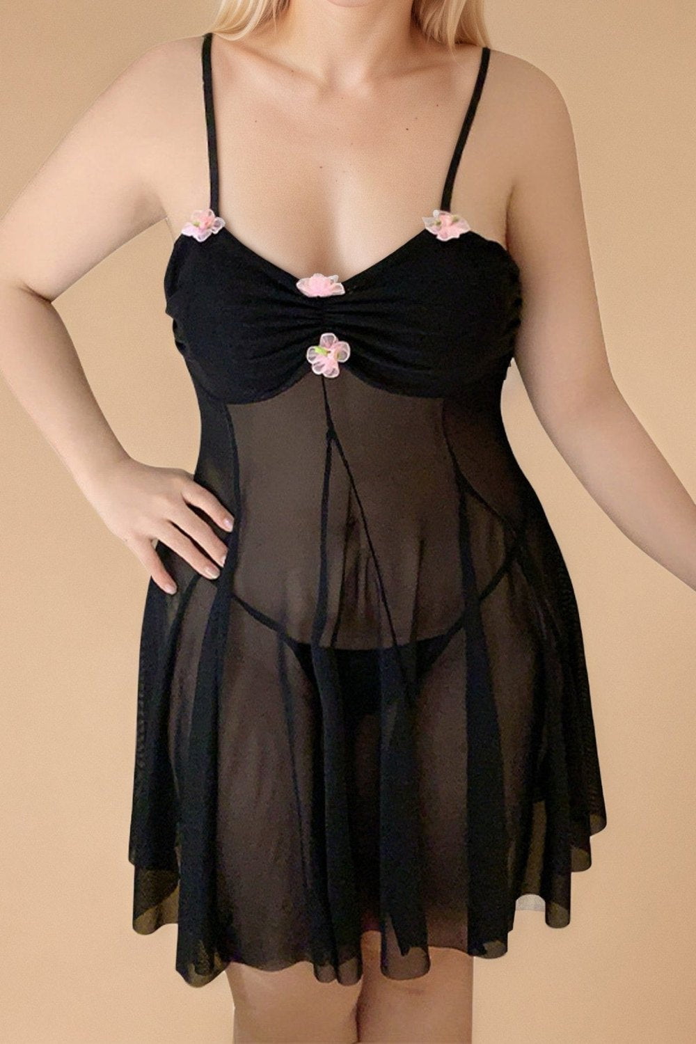 Plus Size Pleated Mesh Slip Set lingerie YTN _of_bliiss.love_sexy_lingerie_sexy_costume_trendy_and_latest_designs_seductive_lingerie_November_2024