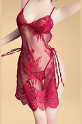 Plus Size Sheer Slit Temptation Slip SXJBLIISS.LOVE Plus Size Nightwear, Slip