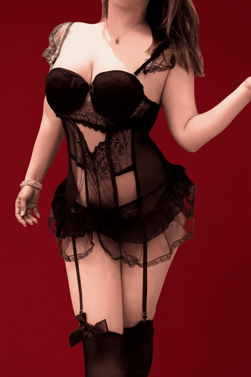 Plus Size Tempting Lace Slip