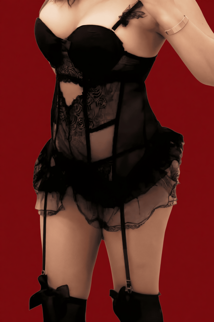 Plus Size Tempting Lace Slip