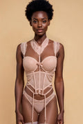 Plus Size Tight-Fitting Bustier Set SXJBLIISS.LOVE bustier, Date Night, Plus Size Lingerie