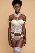 Plus Size Tight-Fitting Bustier Set SXJBLIISS.LOVE bustier, Date Night, Plus Size Lingerie