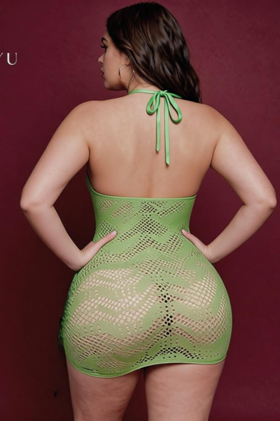 Sultry Halter Neck Sheer Slip