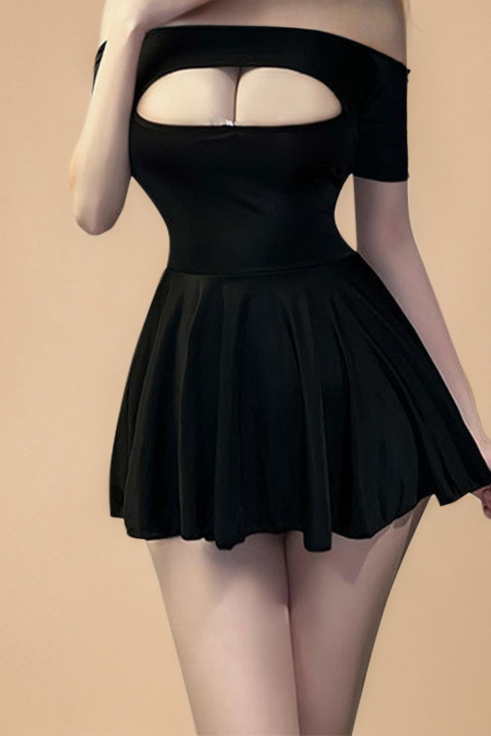 Plus Size Sweet & Seductive Off-Shoulder Slip lingerie SXJ _of_bliiss.love_sexy_lingerie_sexy_costume_trendy_and_latest_designs_seductive_lingerie_November_2024