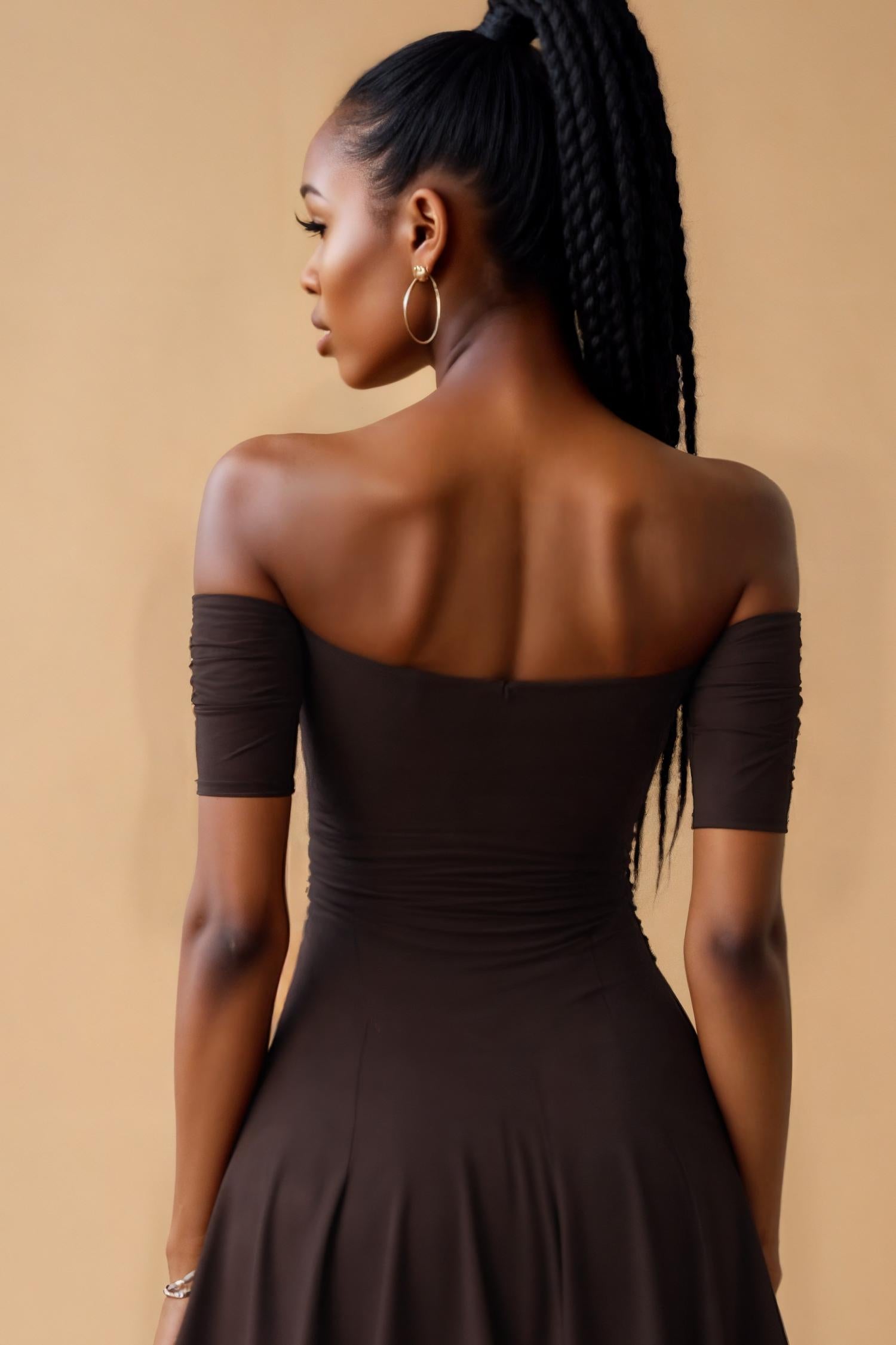 Sweet & Seductive Off-Shoulder Slip SXJBLIISS.LOVE Date Night, Plus Size Nightwear, Slip