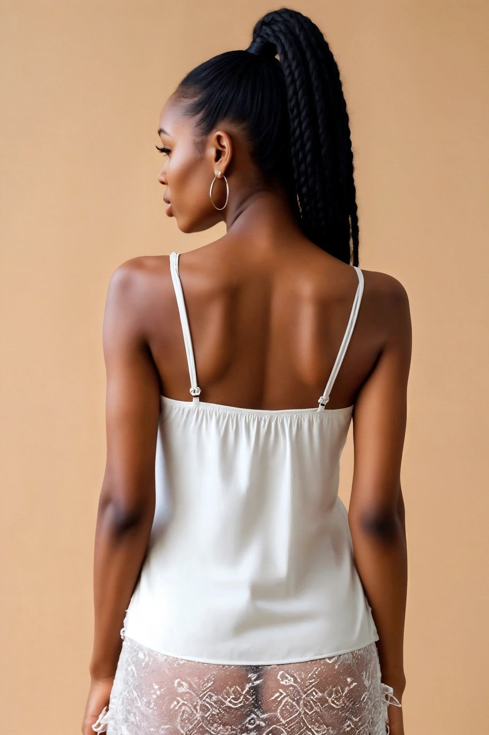 Tempting Mesh Insert Camisole Set FNEBLIISS.LOVE Camisole set, Casual