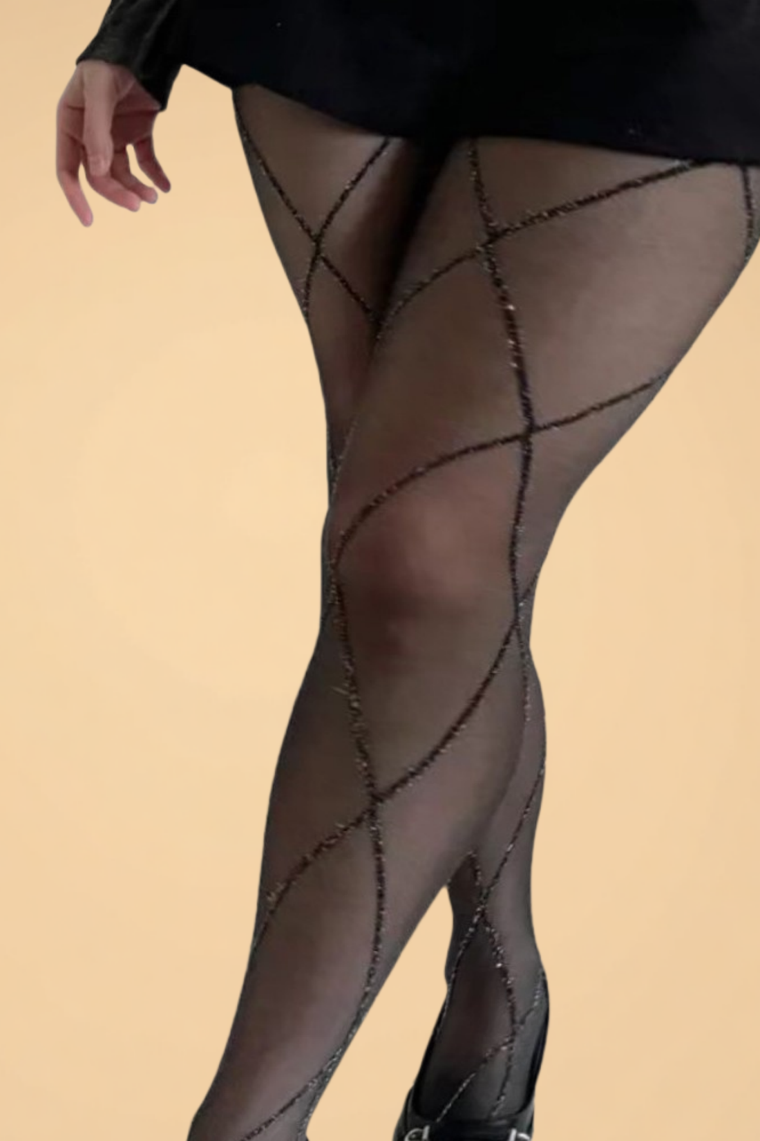 Black Diamond Pattern Rhinestone Stockings Hosiery YL _of_bliiss.love_sexy_lingerie_sexy_costume_trendy_and_latest_designs_seductive_lingerie_November_2024