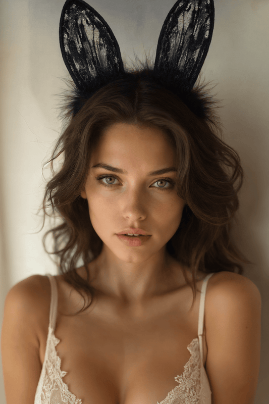 Cat Ears Headband Lingerie Lace Bunny Cosplay BLIISS.LOVE Black _of_bliiss.love_sexy_lingerie_sexy_costume_trendy_and_latest_designs_seductive_lingerie_November_2024