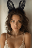 Cat Ears Headband Lingerie Lace Bunny Cosplay BLIISS.LOVE Black _of_bliiss.love_sexy_lingerie_sexy_costume_trendy_and_latest_designs_seductive_lingerie_November_2024
