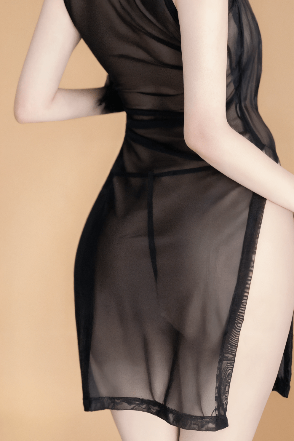 Chinese Cheongsam Sexy Lingerie High Slit Sheer Mesh Temptation BLIISS.LOVE _of_bliiss.love_sexy_lingerie_sexy_costume_trendy_and_latest_designs_seductive_lingerie_November_2024