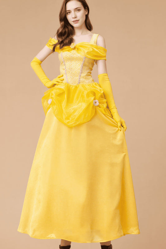 Elegant Yellow Ball Gown for Halloween BLIISS.LOVE _of_bliiss.love_sexy_lingerie_sexy_costume_trendy_and_latest_designs_seductive_lingerie_November_2024