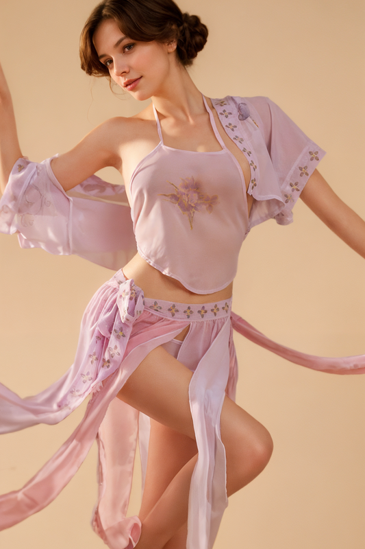 Hanbok Floral Erotic Suit Lingerie BLIISS.LOVE _of_bliiss.love_sexy_lingerie_sexy_costume_trendy_and_latest_designs_seductive_lingerie_November_2024
