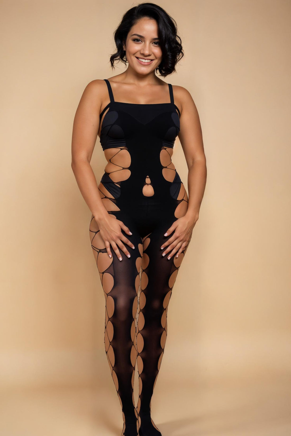 Hollow-Out Cross Strap Bodysuit Hosiery ZS _of_bliiss.love_sexy_lingerie_sexy_costume_trendy_and_latest_designs_seductive_lingerie_November_2024