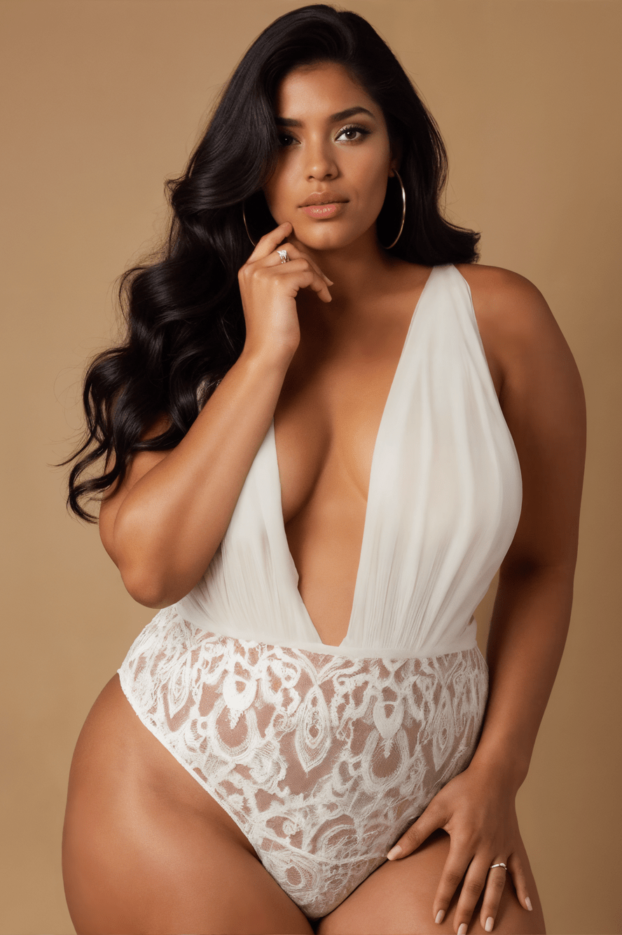 Alluring Lace Plus Size Bodysuit Nightgowns BLIISS.LOVE White S _of_bliiss.love_sexy_lingerie_sexy_costume_trendy_and_latest_designs_seductive_lingerie_November_2024