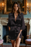Attractive Lace Satin Robe Nightgowns BLIISS.LOVE Black S _of_bliiss.love_sexy_lingerie_sexy_costume_trendy_and_latest_designs_seductive_lingerie_November_2024