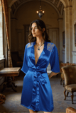 Attractive Lace Satin Robe Nightgowns BLIISS.LOVE Blue S _of_bliiss.love_sexy_lingerie_sexy_costume_trendy_and_latest_designs_seductive_lingerie_November_2024