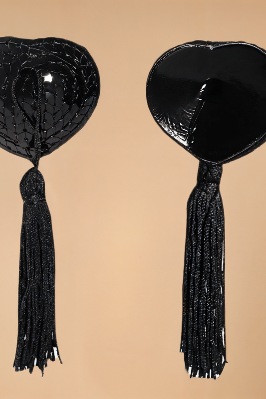 Lingerie Nipple Covers with Tassels BLIISS.LOVE Black _of_bliiss.love_sexy_lingerie_sexy_costume_trendy_and_latest_designs_seductive_lingerie_November_2024