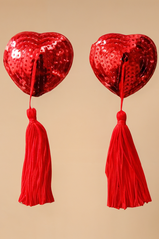 Lingerie Nipple Covers with Tassels BLIISS.LOVE Red _of_bliiss.love_sexy_lingerie_sexy_costume_trendy_and_latest_designs_seductive_lingerie_November_2024