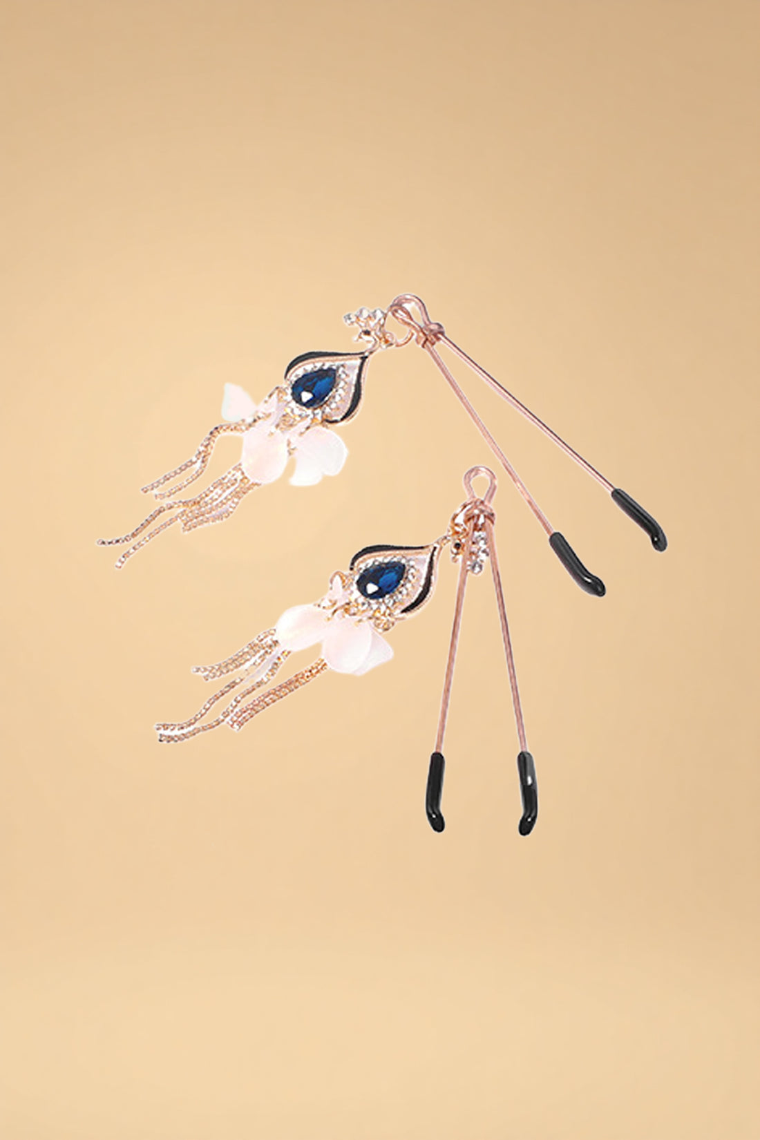 Peacock Tassel Nipple Clamps Pleasures JC _of_bliiss.love_sexy_lingerie_sexy_costume_trendy_and_latest_designs_seductive_lingerie_November_2024